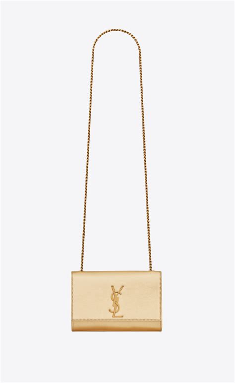 ysl tasche goldene kette|KLEINE KATE KETTENTASCHE AUS METALLIC.